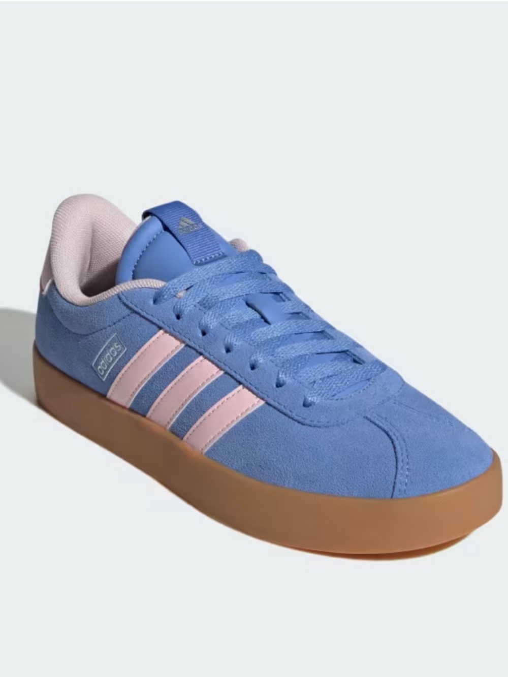 Adidas VL Court 3.0 Sneakers Blue Pink Gum Sole Women’s Casual Shoes Sz 7.5